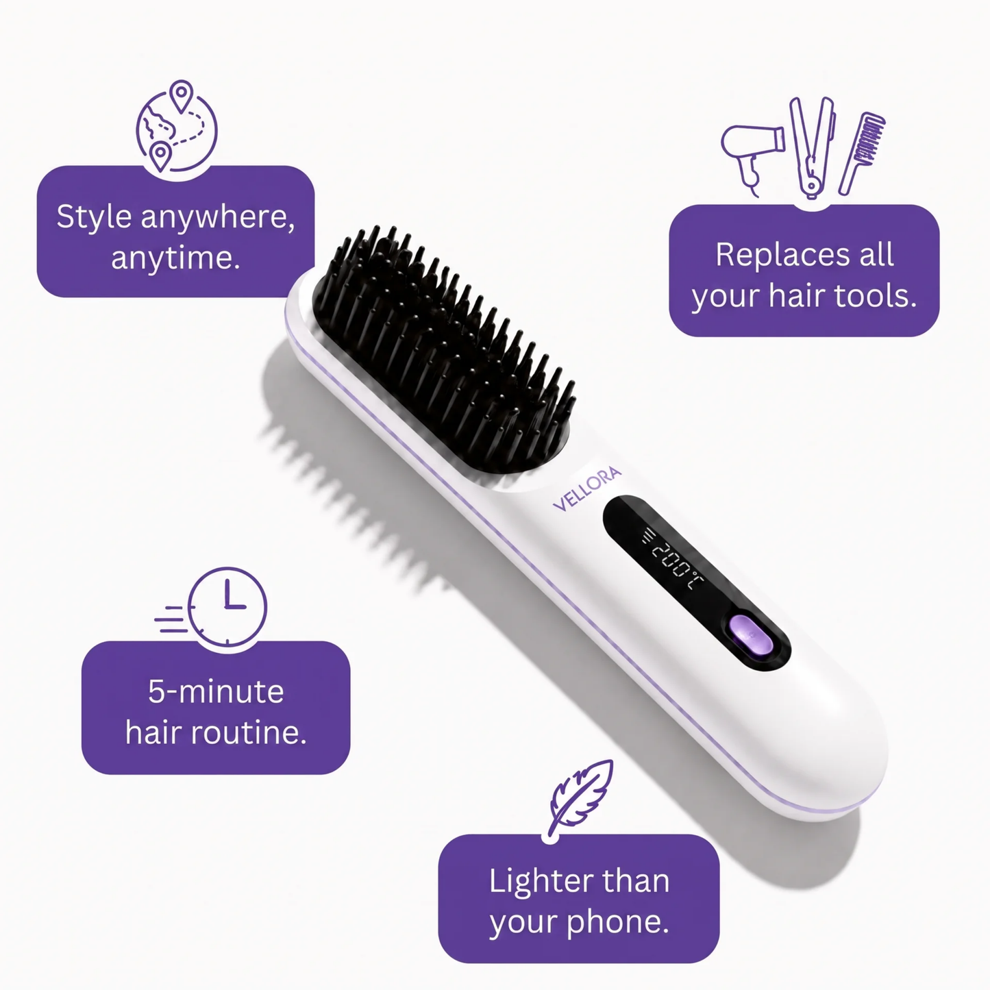 Hallo Brush Pro, de stylingborstel speciaal voor kort haar